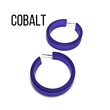 Load image into Gallery viewer, Portland Frosted Lucite Hoop Earrings