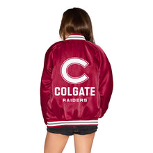 Load image into Gallery viewer, Colgate Satin Letterman Bomber Jacket