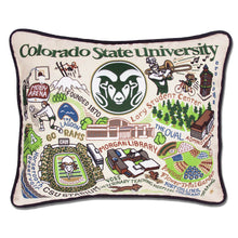 Load image into Gallery viewer, Colorado State University Collegiate Embroidered Pillow by CatStudio