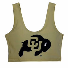 Load image into Gallery viewer, Colorado Boulder Gold Crop Tank Top