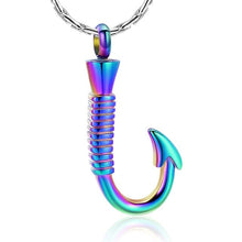 Load image into Gallery viewer, Fishing Hook Cremation Necklace