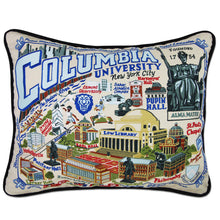 Load image into Gallery viewer, Columbia University Collegiate Embroidered Pillow by CatStudio