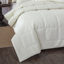 Load image into Gallery viewer, DaDa Bedding Dreamy Soft Velvet Ivory White Plush Velour Tufted Quilted Comforter Set (JHW861)