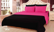 Load image into Gallery viewer, Tache Cotton Hot Pink Black Reversible Comforter Set With Zipper Cover