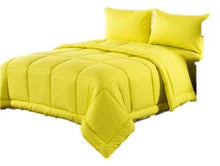 Load image into Gallery viewer, Tache Cotton Baffle Box Stitched Sunny Yellow Comforter Set
