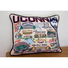 Load image into Gallery viewer, Connecticut, University of Collegiate Embroidered Pillow by CatStudio