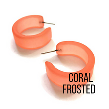 Load image into Gallery viewer, Wide Classic Frosted Hoop Earrings - Clara