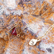 Load image into Gallery viewer, Corundum and Bronze Triangle Necklace