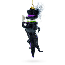 Load image into Gallery viewer, Spooky Skeleton Groom Glass Christmas Ornament