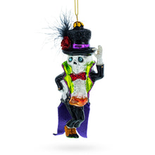 Load image into Gallery viewer, Spooky Skeleton Groom Glass Christmas Ornament