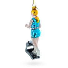 Load image into Gallery viewer, Treadmill Runner Fitness Girl Glass Christmas Ornament