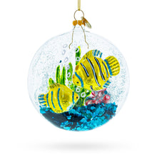 Load image into Gallery viewer, Coral Fishes Tank Glass Christmas Ornament