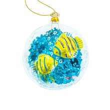 Load image into Gallery viewer, Coral Fishes Tank Glass Christmas Ornament