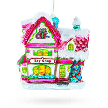 Load image into Gallery viewer, Whimsical Toy Shop Glass Christmas Ornament