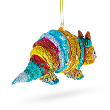Load image into Gallery viewer, Armadillo Glass Christmas Ornament