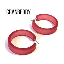 Load image into Gallery viewer, Portland Frosted Lucite Hoop Earrings