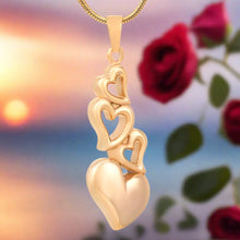 Load image into Gallery viewer, 4 Heart Cremation Urn Necklace
