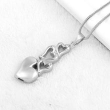 Load image into Gallery viewer, 4 Heart Cremation Urn Necklace