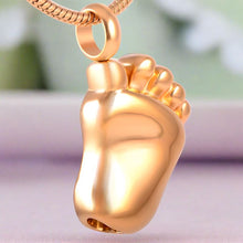 Load image into Gallery viewer, Baby Foot Cremation Urn Necklace