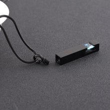Load image into Gallery viewer, Black Cremation Urn Necklace Column With Gemstone