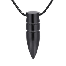 Load image into Gallery viewer, Bullet Shaped Cremation Urn Necklace