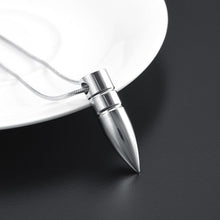 Load image into Gallery viewer, Bullet Shaped Cremation Urn Necklace