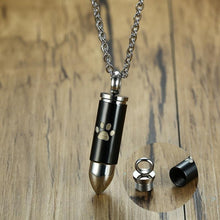 Load image into Gallery viewer, Bullet Shaped Pet Cremation Necklace