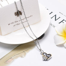 Load image into Gallery viewer, Butterfly &amp; Heart Cremation Urn Necklace With Rhinestones