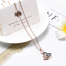 Load image into Gallery viewer, Butterfly &amp; Heart Cremation Urn Necklace With Rhinestones