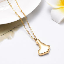 Load image into Gallery viewer, Butterfly &amp; Heart Cremation Urn Necklace With Rhinestones