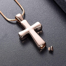 Load image into Gallery viewer, Classic Cross Cremation Urn Necklace