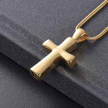 Load image into Gallery viewer, Classic Cross Cremation Urn Necklace