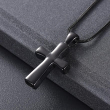 Load image into Gallery viewer, Classic Cross Cremation Urn Necklace