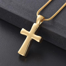 Load image into Gallery viewer, Classic Cross Cremation Urn Necklace