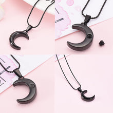 Load image into Gallery viewer, Crescent Moon Cremation Urn Necklace