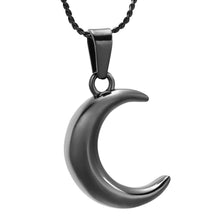 Load image into Gallery viewer, Crescent Moon Cremation Urn Necklace