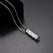 Load image into Gallery viewer, Cross Cylinder Cremation Urn Necklace