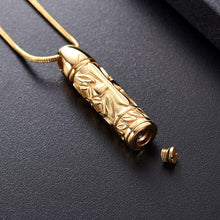 Load image into Gallery viewer, Cross Cylinder Cremation Urn Necklace