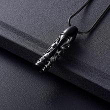 Load image into Gallery viewer, Cross Cylinder Cremation Urn Necklace