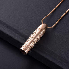 Load image into Gallery viewer, Cross Cylinder Cremation Urn Necklace