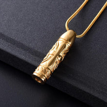 Load image into Gallery viewer, Cross Cylinder Cremation Urn Necklace