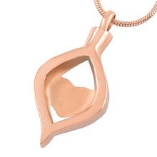 Load image into Gallery viewer, Crystal Teardrop With Heart Cremation Urn Necklace With Rhinestones