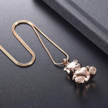 Load image into Gallery viewer, Cute Teddy Bear With Heart Cremation Urn Necklace