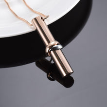 Load image into Gallery viewer, Cylinder Cremation Urn Necklace With Infinity Band Engraved "Together Forever In Loving Memory"