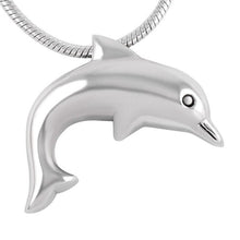 Load image into Gallery viewer, Dolphin Shaped Cremation Urn Necklace