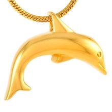 Load image into Gallery viewer, Dolphin Shaped Cremation Urn Necklace