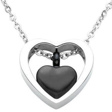 Load image into Gallery viewer, Double Heart Cremation Urn Necklace