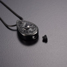 Load image into Gallery viewer, Dove Peace Teardrop Cremation Urn Necklace