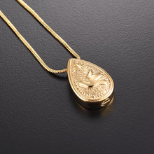 Load image into Gallery viewer, Dove Peace Teardrop Cremation Urn Necklace