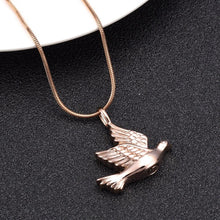 Load image into Gallery viewer, Dove Shaped Cremation Urn Necklace